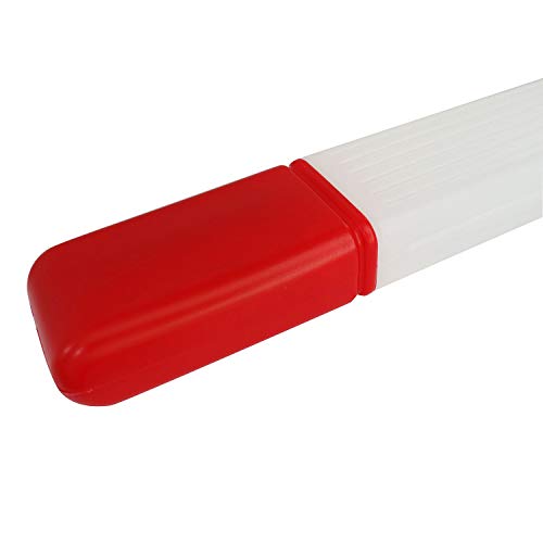 NX Garden 2pcs 41cm Large Transparent Plastic Knitting Needle Pin Storage Case Tube Containers (Red + Yellow)