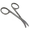 Premium Quality Suture Northbent Stitch Curved Scissors 3.5" (Silver) - color: Silver