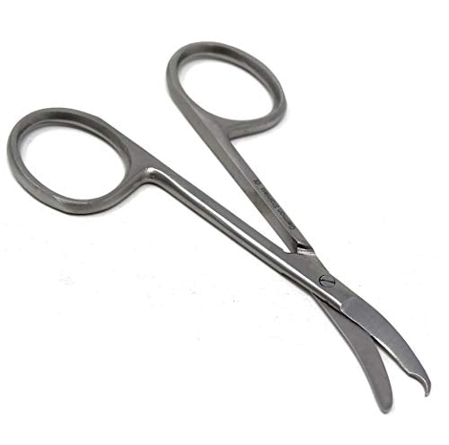 Premium Quality Suture Northbent Stitch Curved Scissors 3.5" (Silver) - color: Silver