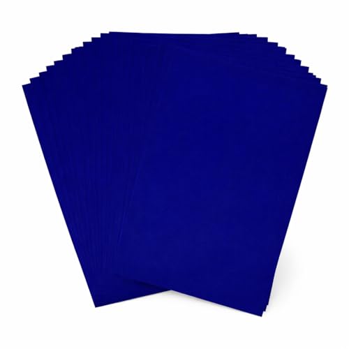 Mandala Crafts 9X12 Inch Royal Blue Self Adhesive Felt Sheets, 20 PCs - color: Royal Blue