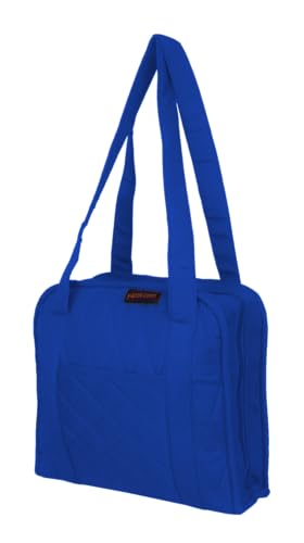 Yazzii Oval Craft Bag - Portable Organizer - Arts & Crafts Storage Bag Tote - Multipurpose Storage Organizer for Quilting, Needlework, Knitting, Sewing, Applique & Jewelry Royal Blue - color: Royal Blue