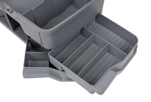 Flambeau Outdoors NextGen 4/0 Tackle Box, 4 Pivot Trays, 25-Piece Kit, Gray - size: Medium - With Tackle Kit - Light Gray