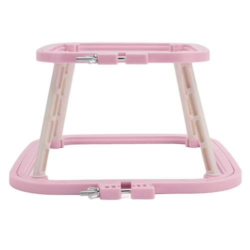 2-Layer Embroidery Frame Stand, Adjustable ABS Double Hoop - style: Light Purple