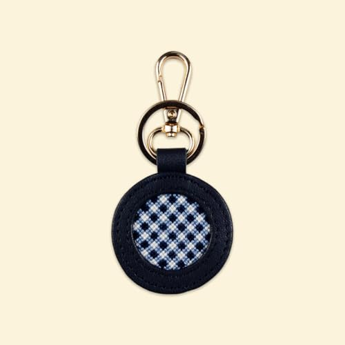 Plaid Circle Key Fob Needlepoint Kit - Happy Stitching All-in-One, Self-Finishing Needlepoint Kit