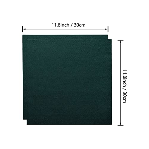 Jtnohx Soft Dark Green Felt Sheets Flexible Felt Fabric for Crafts 12" 20Pc - color: Dark Green
