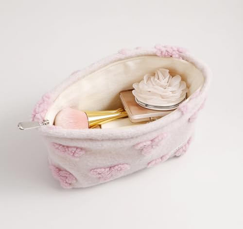 getgto 2 Pcs Makeup Bags, Large Cosmetic Bag Travel Toiletry Bag - color: Girly pink