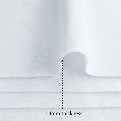 Jtnohx Color Felt Fabric Soft Felt Sheets Craft Fabric Sheets White 8"x12" - color: White