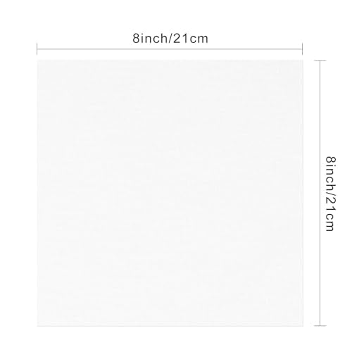 20 PCS Cotton Embroidery Fabric 8 x 8 Inch White - color: White, size: 8 x 8 Inch