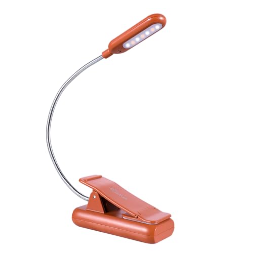 VAVOFO Rechargeable Reading Light, Clip on Book Light for Reading in Bed - color: Mocha Brown