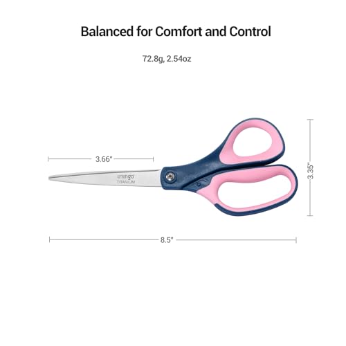 LIVINGO Titanium Scissors All Purpose - 3 Pack 8.5" Sharp Shears for Office