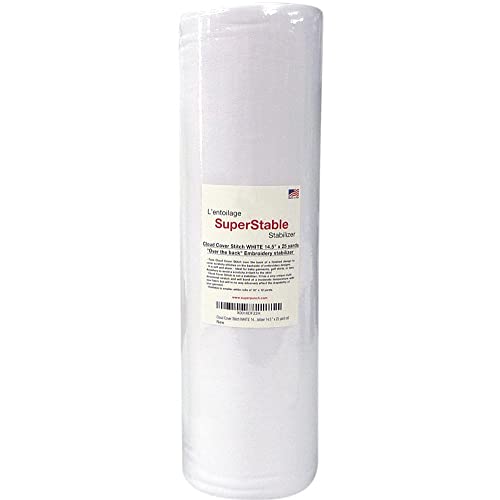 Superpunch Cloud Cover Stitch Backing, White, 14.5 in x 25 yd - color: White, size: 14.5" x 25 yards roll
