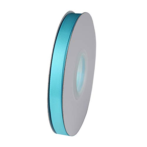 ITIsparkle 3/8" Inch Double Faced Satin Ribbon 50 Yards-Roll Set for Gift Wrapping Scrap Books Party Favor Hair Braids Baby Shower Decoration Floral Arrangement Craft Supplies, Turquoise Ribbon - color: Turquoise