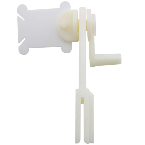 DGZZI 2PCS Plastic Spool Winder Beige Hand Wool Quick Winder Hand Crank Thread Wrap Tunnel Tool Plastic Spool for Cross Stitch Embroidery Sewing DIY Crafts