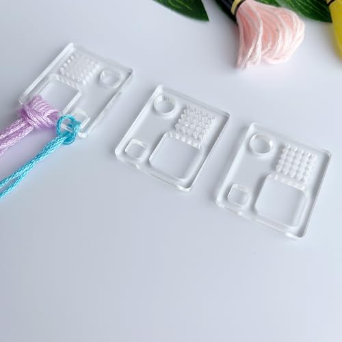 Set of 200 Mini Acrylic Floss Swatches, Floss Drops with Thread Swatch, Variegated Thread Floss Drops (200 PCS) - color: 200 PCS