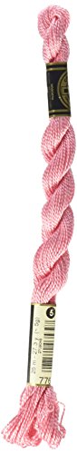 DMC 115 5-776 Pearl Cotton Thread, Medium Pink, Size 5
