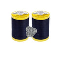 Coats & Clark Cotton All Purpose Sewing Thread 100% Mercerized Cotton 225 Yards Each Spool S970 2 Pack Bundle with 3 Bella's Crafts Needle Threaders (Navy) - color: Navy
