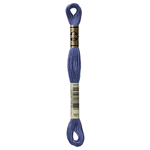 DMC 6-Strand Embroidery Cotton Floss, Grey Blue - style: #161 Blue Series