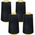 Superpunch SuperSew Polyester Thread, 4 Cones of 3000 m, Black 3000 - color: Black 3000