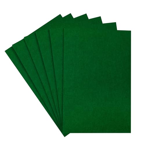HaoFeiJH Green Felt Fabric Sheets - 6PCS Stiff Felt Squares, 8x12 A4, 2mm, Sewing, Craft, DIY - color: 2mm Green