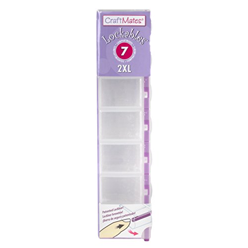 Craft Mates Bead Organizer, 7 Locking Compartments, Plastic Storage (2XL) - style: 7 Locking Compartments (2XL)
