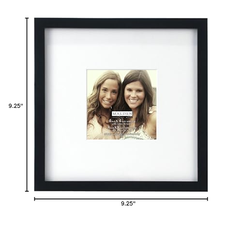 Malden International Designs Smartphone Collection Black Wood Picture Frame, 4x4/8x8, Black
