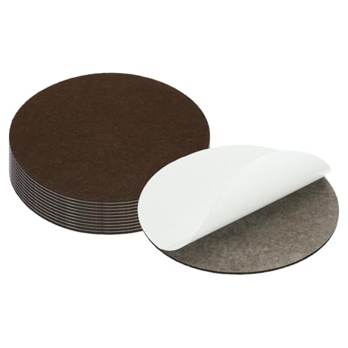 PATIKIL 7.5 Inch Diameter Lamp Base Felt, 12Pack 3mm Thickness Round Soft Adhesive Non-Slip Anti-Scratch Backed Felt for Lamp Furniture DIY Craft, Coffee - color: Coffee, size: 7.5 Inch