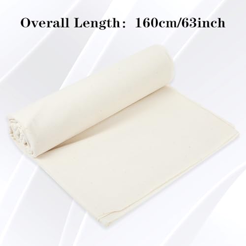 100% Cotton Muslin Cloth - Unbleached Soft White Muslin Fabric for Sewing & Draping (Light Weight, 63" x 2 Yards) - size: 63" x 2 Yards