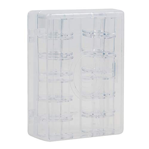 SINGER Class 15J Transparent Bobbins with Storage Case, 12 Count - size: 1 Count (Pack of 1)