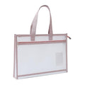 A4 Sewing Project Bags, Mesh Zipper Pouch Bag for Quilting (Pink) - color: Pink, size: A4