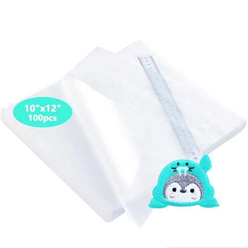 Craftido 12"x10" 150 Sheets No Show Mesh Embroidery Stabilizer Backing - size: 10"x12" 100sheets