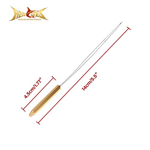 HERCULES Fly Tying Tools, Fly Tying Kit with Bobbin Thread Holder, Wire Threader, Knot Whip Finisher, Hackle Plier, Bodkin, Fly Fishing Lure Making Accessories - color: Threader