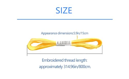 36 Colors Embroidery Thread Set with DMC Codes - Premium Cotton Sewing Floss for Cross Stitch, 8m per Skein, Ideal for Variety of Needlecraft Projects - color: 36 Colors