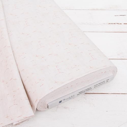 Threadart Vintage White Hatch Cotton Quilting Fabric - 10 Yard Cut - color: White Hatch, size: 10 YARD