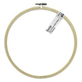 Essentials by Leisure Arts 8 Inch Bamboo Embroidery Hoop with Adjustable Tension Screw, Smooth Lightweight Hoop for Cross Stitch, Needlepoint, Quilting and Sewing