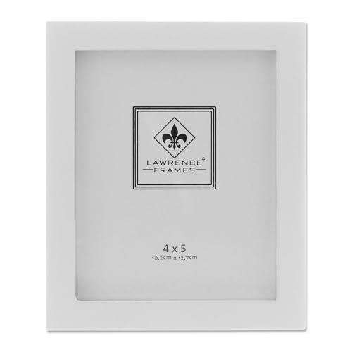 Lawrence Frames White Wood Picture Frame, Gallery Collection, 4x5 - color: White, size: 4x5