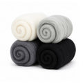 Woolbuddy Merino Wool Roving Kit for Needle Felting (Winter) 15g Per Color - color: Wool Bag Winter