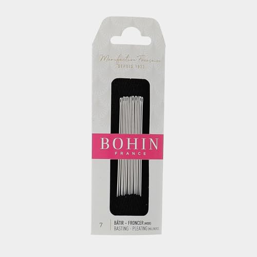 Bohin Milliners/Straw Needles No 7, Metal, Silver, 0.1 x 0.1 x 5 cm - size: Size 7