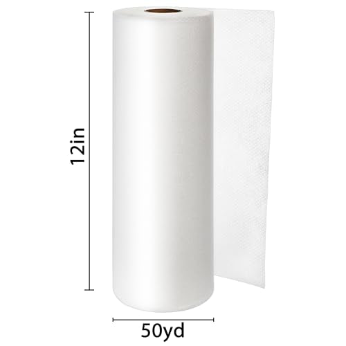 Jucoan No Show Mesh Embroidery Stabilizer 12" x 50 Yard, 1.5 Oz Light Weight Cut Away Invisible Embroidery Backing Stabilizer for Machine Embroidery and Hand Sewing Hoop & Stitch