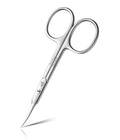 SILLVER Cuticle Scissors Extra Fine Curved, Super Slim Small Scissors with Precise Pointed Tip, Beard, Eyelash, Mustache, Dry Skin - Manicure Scissors - size: Slim 3.1-1mm Blade Width