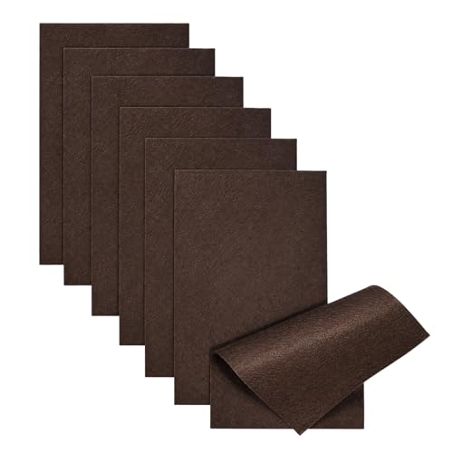 Jtnohx Soft Felt Sheets Color Felt Fabric for Sewing Dark Brown 7Pcs 8"x12" - color: Dark Brown