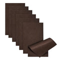 Jtnohx Soft Felt Sheets Color Felt Fabric for Sewing Dark Brown 7Pcs 8"x12" - color: Dark Brown