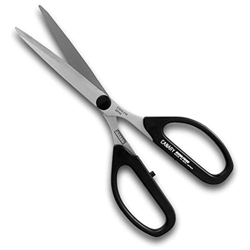 CANARY Craft Scissors Long Blade with Ruler on the Blade 8.2" [Extra Non-Stick] All Purpose Scissors with Measurement, Japanese Stainless Steel, Made in JAPAN, Black - size: Long w/ Measurement (Extra Non-Stick)