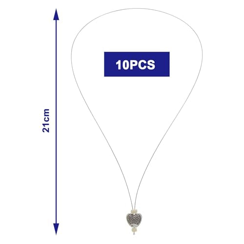 10pcs Rings Loop Threader Hair Extensions Pulling Tool Hair Extension Loop Needle Pulling Hook Tool 21cm Heart Shape for Hair and Feather Extensions, Silver - size: Heart Shape