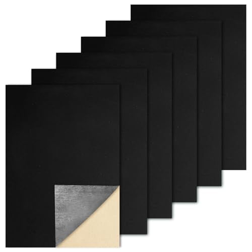 Biaungdo Black Self Adhesive Felt Sheets, 8 x 12 Inch, 6 Pcs - color: Black