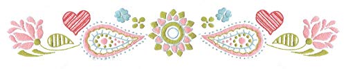 Design Works Crafts T232160 Tobin Paisley Heart, 20" x 30" Stamped Pillowcases for Embroidery