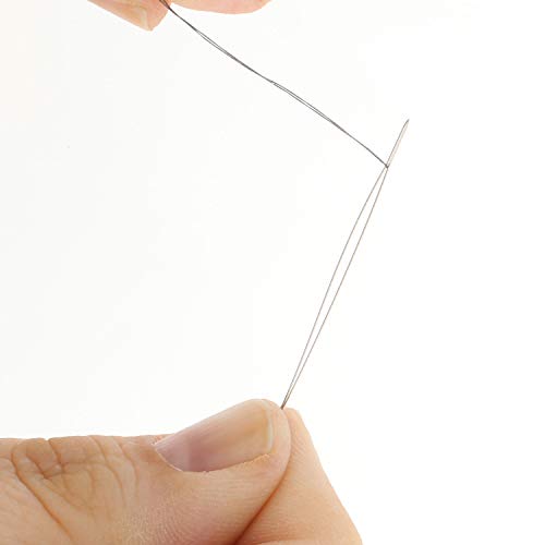 The Beadsmith Big Eye Beading Needles, Assortment Pack, 6 per Card, Sharp Points, Use for General Sewing, Weaving and Embroidery, Very Easy to Thread - size: 3 Short & 3 Long Needles - 6 Needles