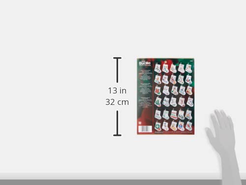 Bucilla Counted Cross Stitch Ornament Kit, 84293 Tiny Stocking, White - style: Tiny Stocking