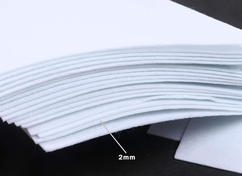 YYCRAFT Stiff Felt Sheets Thick Felt 9 Inch X 12 Inch - 30 Pcs Pack, White - color: White(30pcs Pack)