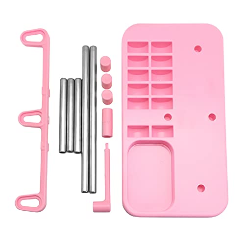 Thread Spool Holder Stand- 3 Spools Holder for Domestic (Home-Base) Embroidery and Sewing Machines - Four Colors for Choices (Pink) - color: pink