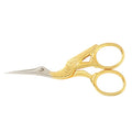Gingher 3.5" Stork Embroidery Scissors for Snips on Thread & Fabric, Gold - style: 3.5" Embroidery - Stork